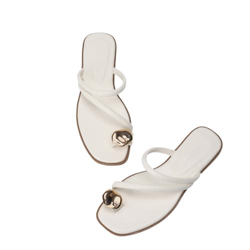 Stratuxx Kaze Women's Toe Ring Thong Sandals Open Toe Slide Flat Sandals Casual Summer Flip Flop Flat Sandals - Image 1