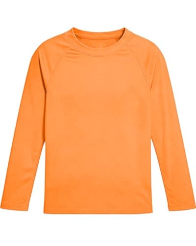 DRONIRING Boys' Rash Guard Long Sleeve, UPF 50+ Swim Shirt for Boys Kids Youth, UV Sun Protection Water Shirts for Beach Surf - Image 1