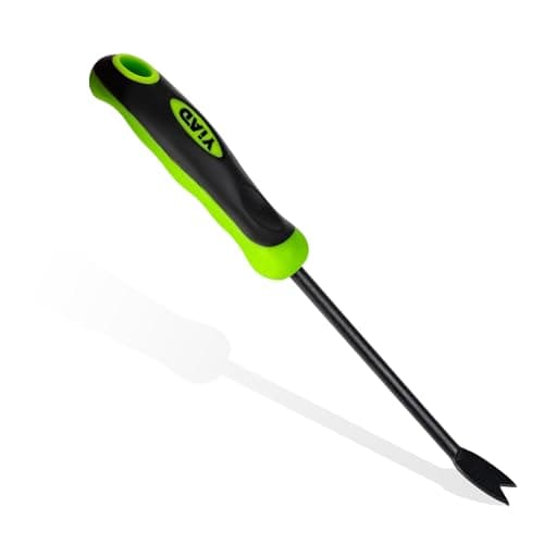 YIAD Hand Weeder Weed Puller Tool - 13-Inch Heavy Duty Dual Tip Design for Root Removal, Rust-Resistant Steel, Ergonomic Grip, for Garden Lawn Yard Patio Flower Bed - Image 1