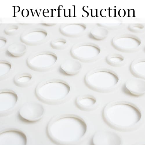 Tiamo Large Non Slip Shower/Bath Mat for Inside Shower, 35.4x23.6 Inch Anti-Slip Shower Stall Mat for Elderly,Extra Long Bathtub Mat for Shower with Big Suction Cups - Thumbnail 6