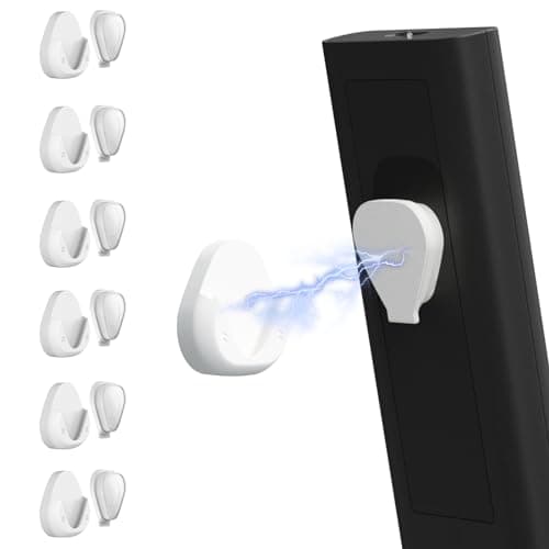 JUMEIHUI 6 Pack Magnetic Remote Control Holder Wall Mount,Convenient and Stylish TV Remote Organizer for Home Office School Supply Storage,No Drilling, Strong Magnet (White)