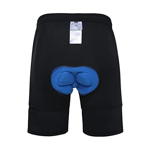 Men's Mountain Bike Shorts 3D Padded Bicycle Biking Shorts Quick Dry Lightweight MTB Cycling Shorts (All Black, 2XL) - Thumbnail 3