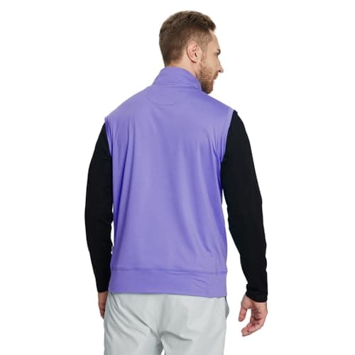 Rouen Mens Vests Outerwear Lightweight Moisture Wicking Midlayer Sleeveless Golf Quarter Zip Pullover Mens Vest - Thumbnail 4