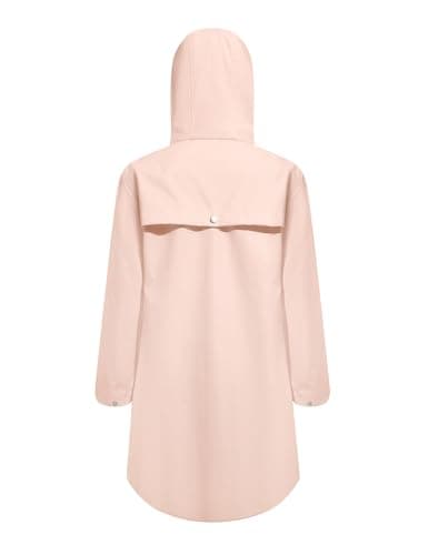 Mixxmix Rain Jacket Womens Waterproof with Hood Travel Rain Coat Lightweight Windbreaker Outdoor Rain Trench Coat Pink L - Thumbnail 3