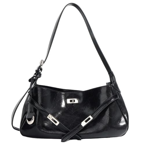 Rosvovo Genuine Leather shoulder Bag for Women，Small Leather Crossbody Bag Satchel purse Handbag with Adjustable Strap - Image 1