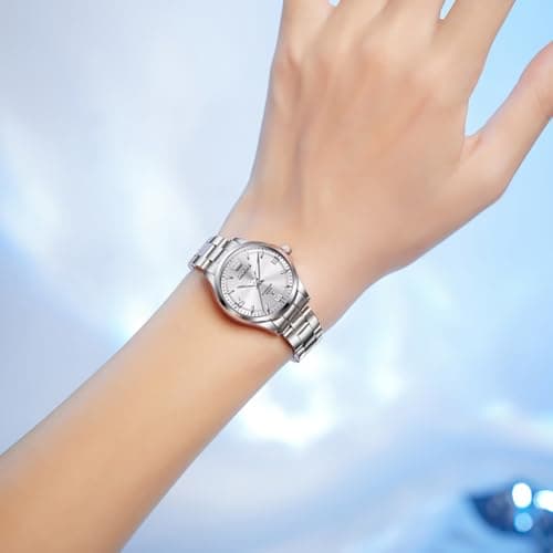 OLEVS Watch Women Silver Watches for Women Stainless Steel Waterproof Dress Woman Watch Quartz Fancy Dainty Elegant Luxury Fashion Luminous Ladies Watches for Small Wrist Reloj para Mujer - Thumbnail 4