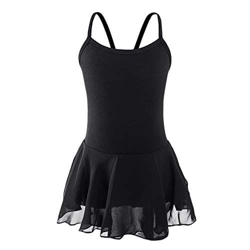 Stelle Toddler Ballet Leotards for Girls,Dance Leotard for Girls,Camisole Toddler Ballet Outfit for Studio Outdoor Daily Wear, Black 8-9 Years - Thumbnail 4