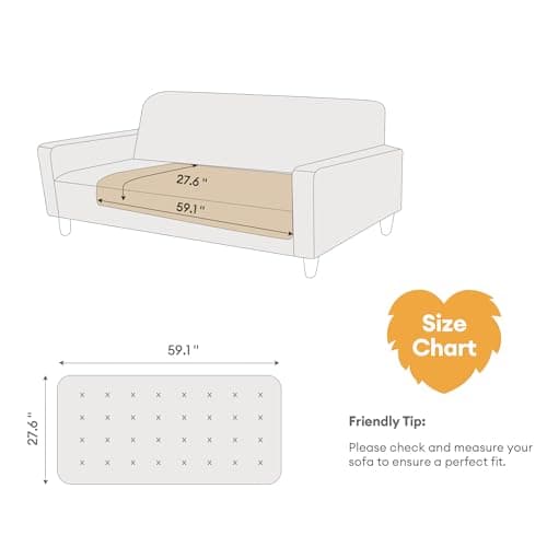 FUNNY FUZZY Pet Couch Cover for Sofa, Waterproof Couch Cover for Dogs Washable, Pet Friendly Fuzzy Sofa Covers Thick Soft Dog Bed Mat Non Slip for Couches and Sofas, Cream White, 27.6"×59.1" - Thumbnail 6