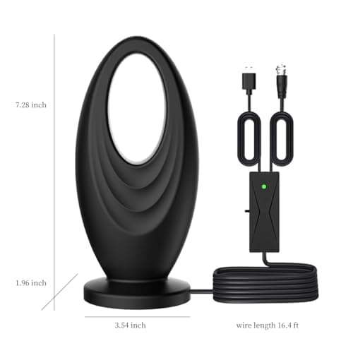 2025 TV Antenna Indoor/Outdoor VHF UHF Digital Antenna for Smart TV,Waterproof 2000 Miles for Local Channels with Amplifier 360° Receiving Support 4K 1080p HDTVs-16ft Long Cable - Thumbnail 3