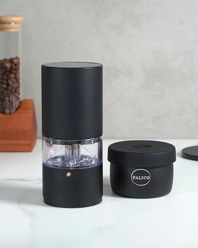 PALICO GrindTech STD - Portable Rechargeable Electric Coffee Grinder, Cordless Charging Base with Type C, 20 grind size SUS Conical Burr, for Home/Office/Travel/Camping - Thumbnail 2