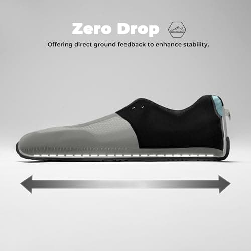 AIRHAS Mens Zero Drop Barefoot Shoes Anatomical Tox Box Sneakers for Men Gym Workout Cross Training Shoes(Light Grey,8.5) - Thumbnail 3