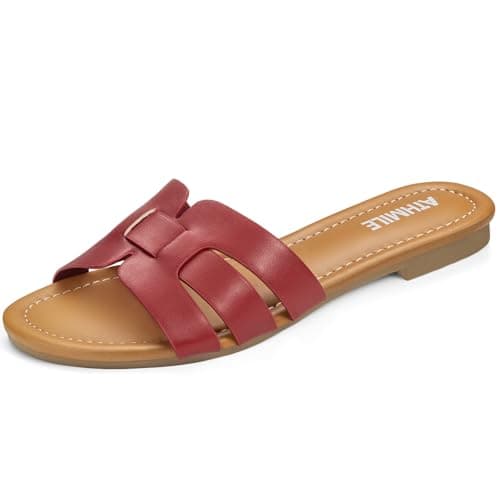 ATHMILE Sandals for Women 2026 Vacation Womens Sandals Dressy Summer Flats Sandals Women Slides for Party Wedding Beach - Image 1