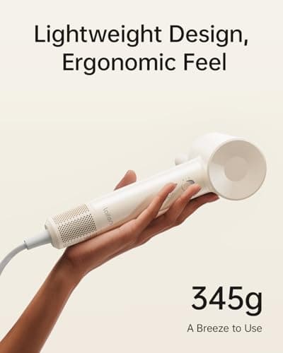 Laifen SE Lite Hair Dryer, Negative Ionic Blow Dryer with 100,000 RPM Brushless Motor for Fast Drying, High-Speed Low Noise Hair Dryer with Lightweight Design and 2 Nozzles Milktea, HD110 - Thumbnail 6