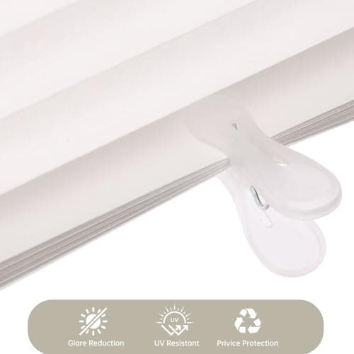 Changshade 6-Pack Temporary Light Filtering Paper Blinds for Window, Cut to Size Adhesive Paper Shades, Stick on Pleated Blinds,No Drill Easy Install,48" W x 72" H,White - Thumbnail 6