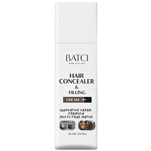 Batci Hair Concealer Cream for Thinning Hair & Bald Spots - Non-Fiber Scalp Concealer Root Touch-Up for Men & Women, Sweat/Water Resistant, One Shade for Black Brown & Grey Hair 1 fl oz (30ml) - Image 1