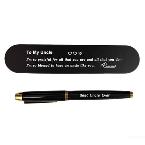 iyaone ​​Fathers Day Gift for Uncle, Best Uncle Ever Engraved Gel Pen - Thumbnail 2