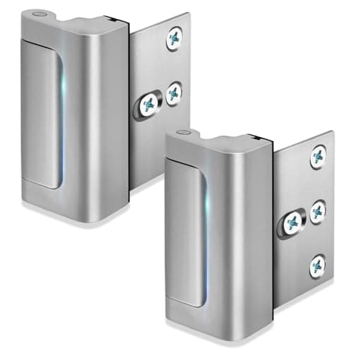 TrueOak Door Reinforcement Lock - Home Security Child Proof Door Lock Withstands 800 lbs, for Inward Swinging Doors, Door Locks for Kids Safety, Door Lock Latch Prevents Unauthorized Entry, 2 Pack - Image 1