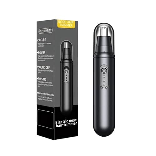Lysandra Nose Hair Trimmer for Men: Painless Ear Hair Trimmer with 5 Month Battery Life – Electric Nose Hair Remover Featuring an Easy to Clean Detachable Head, Black - Image 1