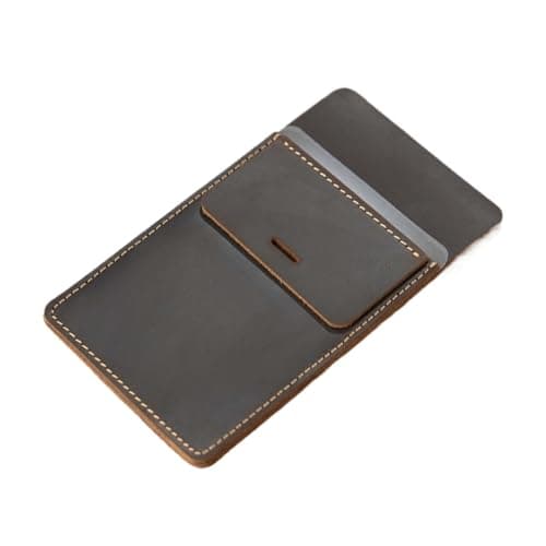 GDCELPA Leather Pen Holder Pocket Protector for Men Shirt Heavy Duty Fountain Pen Organizer Clip Pencil Bag Sleeve(Coffee)