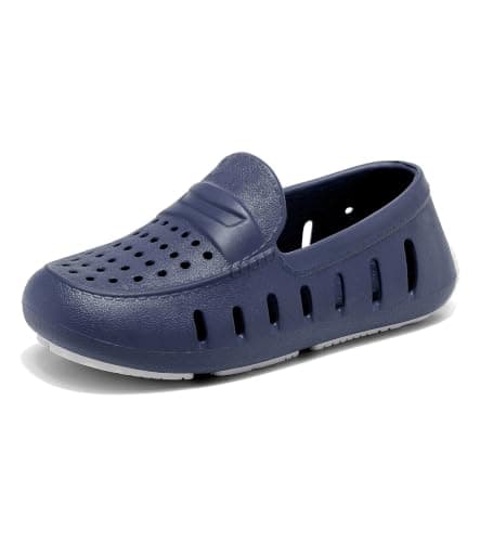 Cofopo Toddler Little Boys Girls Loafers Waterproof Slip on Sandals Summer Shoes for Beach Pool Navy - Image 1