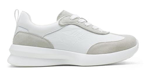 Vepose Women's Fashion Sneakers 2026, 8216 Platform White Grey Tennis Walking Shoes with Arch Support, Lightweight Lace up Casual Everyday Footwear, Size 8(CZR8216 White Grey 08) - Thumbnail 3