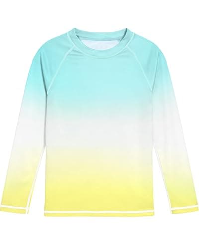 DRONIRING Boys' Rash Guard Long Sleeve, UPF 50+ Swim Shirt for Boys Kids Youth, UV Sun Protection Water Shirts for Beach Surf - Image 1