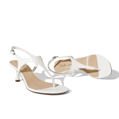 TopWalks High Heels for Women Flip Flops Thong Heel Heels Open Toe Slip On Summer Beach Strappy Sandal Shoes - Thumbnail 6