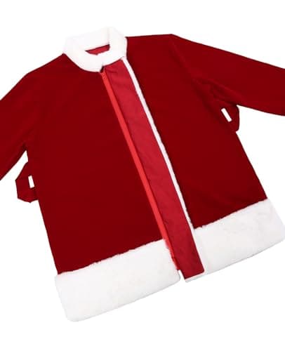 PrettyQueen Christmas Halloween Green Santa Claus Costume Funny Santa Suit for Men Adult Cosplay Costume Xmas Outfit (X-Large) - Thumbnail 3