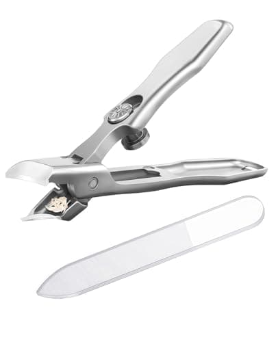HEYCROWN Toenail Clippers for Thick Toenails Large Nail Clippers for Seniors Slant Edge