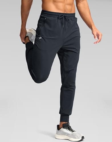 Pudolla Mens Jogger Pants Mens Sweatpants with Pockets Workout Pants for Men Athletic Pants Men Runing Pants(Dark Grey S) - Thumbnail 3