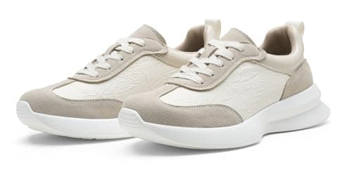 Vepose Women's Fashion Sneakers 2026, 8216 Platform Beige Pu Tennis Walking Shoes with Arch Support, Lightweight Lace up Casual Everyday Footwear, Size 6(CZR8216 Beige pu 06) - Thumbnail 5