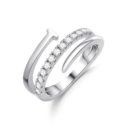 Fimewon Eternity Band Rings for Women Fashion Stackable Rings Gifts for Women Size 7 - Image 1