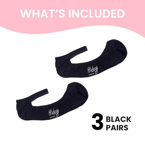 Hidey Style Premium Black Socks for Women (3 Pairs), Stylish Anklet for Women - Breathable Women’s Socks - Thumbnail 2