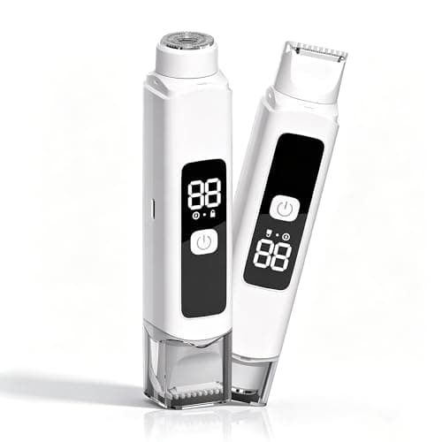 Electric Bikini Trimmer for Women, Dual Head Cordless Shaver with LED Display & Travel Lock, Painless Pubic Hair Removal, Rechargeable Body Facial Grooming Kit for Sensitive Skin - Image 1