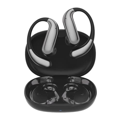 TANALAZ i70 Open-Ear Headphones, Bluetooth 6.0 Wireless Earbuds with Secure Ear Hooks, IPX5 Sweatproof for Gym & Running, Crystal-Clear Calls, Lightweight Comfort for Workouts & Fitness (Black) - Image 1