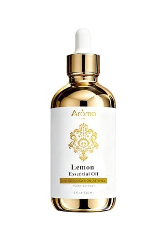 100% Pure Lemon Essential Oil 4 fl oz Thieves Oil Essential Oil - Essential Oils for Diffusers & Aromatherapy & Home Care Gifts for Women - Lemon Oil Essential Oil