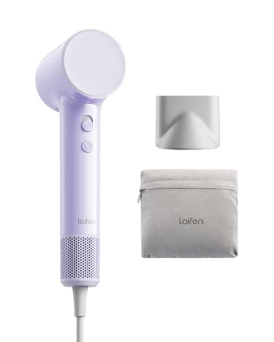 Laifen Air Hair Dryer, Lightweight and Palm-Sized Compact, 15× High-Speed Drying with 110, 000 RPM Powerful Motor, Smart Temperature Control, 200 Million Negative Ions, 5 Modes & 2 Airspeeds, Purple - Image 1