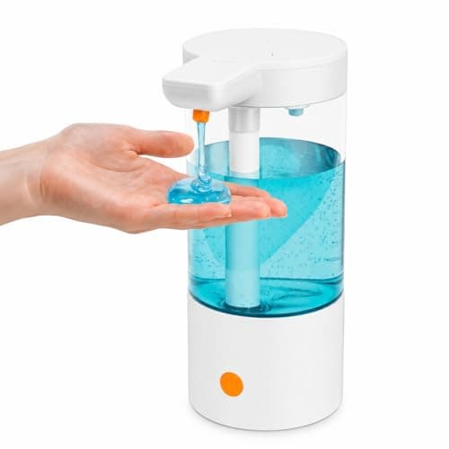 Automatic Liquid Soap Dispenser Touchless, USB Rechargeable Smart Hand Soap Dispenser, 4-Level Adjustable, 13.5oz/400mL Wall Mount for Bathroom Kitchen Dish Soap-Orange - Image 1