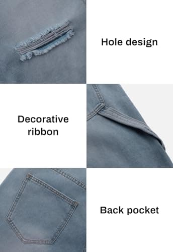 DISLANBO Baggy Wide Leg Jeans for Men Y2K Streetwear Vintage Loose Fit Denim Pants Blue - Thumbnail 6