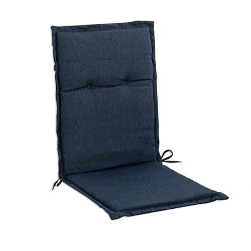 C-Hopetree Indoor High Back Rocking Chair Cushions for Glider and Swivel Rocker, Outdoor Replacement Highback Dining Seat Pads with Back Elastic and Ties, 18" x 42" x 1.5", Navy Blue, Set of 1 - Image 1