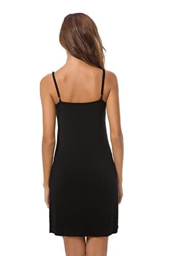 Women's Basic Adjustable Spaghetti Strap Cami Under Mini Slip Dress - Thumbnail 4