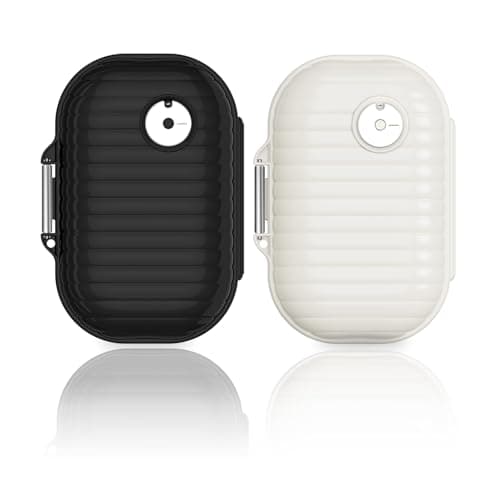 COMTAR Personal Pill Organizer 2PACK- Medicine Pill Case with Medicine Tracker, Waterproof Pill Box, 7 Compartments, Foldable Design (Black & White) - Image 1