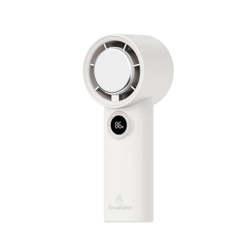 Snapgear Handheld Fan DASH2, Ice Pad Cooling, Rapid Cooling for Sports, 5 Speed, 4000mAh, 13000 RPM, Digital Display, Portable, White - Image 1