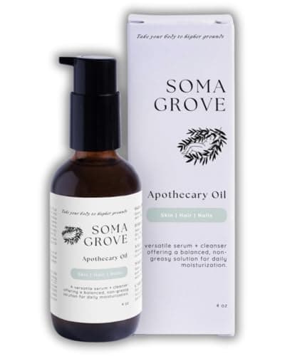 SOMA GROVE Apothecary Oil, Multi-Purpose Body Serum for Face, Hair and Nails, 100% Natural Moisturizer with Hyaluronic Acid, Greek Olive Oil, Squalane and Vitamin E, 4 oz - Image 1
