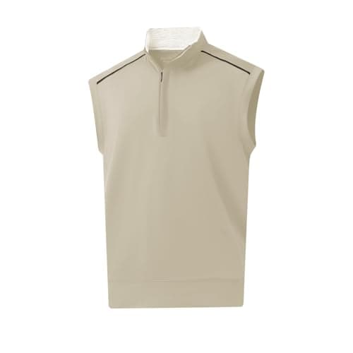 Rouen 1/4 Zip Pullover Mens Golf Vest Athletic Dry Fit Soft Casual Breathable Performance Print Golf Vests For Men - Image 1