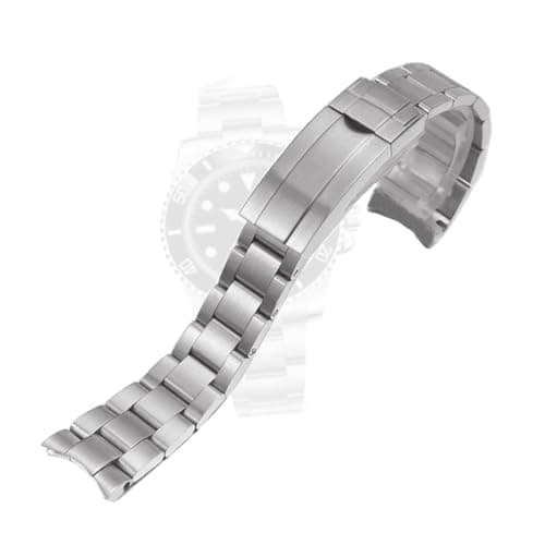 BEHLINE Solid Stainless Curved Watch Band Replacement for Datejust Submariner Watch Band 20 mm - Image 1