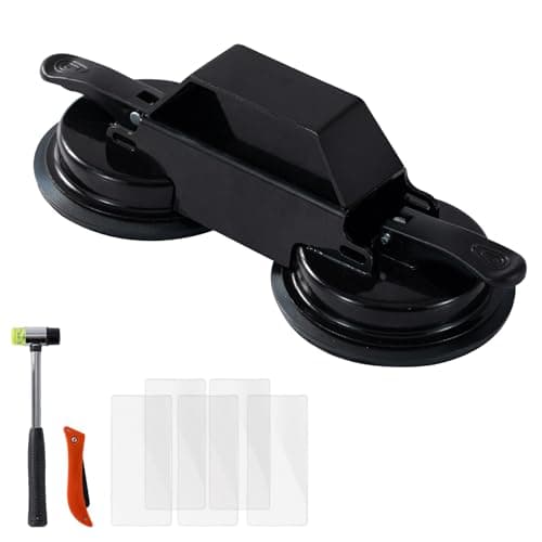 Floor Gap Fixer Tool, Heavy Duty Suction Cup with 45° Double Sided Striking Surface, Floor Repair Tool with Sticky Pads & Hammer for Wood, Vinyl, Laminate Planks Fixing - Image 1