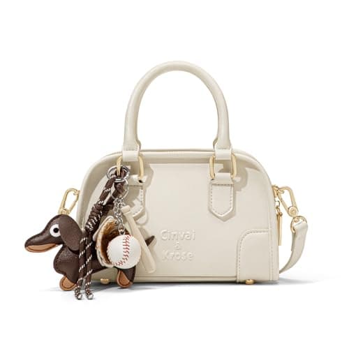 CinvaiKrose Crossbody Purses for Women Leather Handbags for Ladies Cute Mini Purses with Charms and Adjustable Strap - Image 1