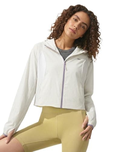 BENEUNDER Women's UPF 50+ Lightweight Sun Protection Jacket Athletic Short Hoodie Full Zip Long Sleeve Packable Track Workout Tops - Image 1