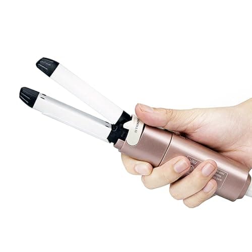 VAV Mini 2 in 1 Curling Iron and Hair Straightener - Dual Voltage Travel Size,1 Inch Ceramic Curling Wand for Short Hair,Bangs,Curls,Portable Hair Iron - Thumbnail 4